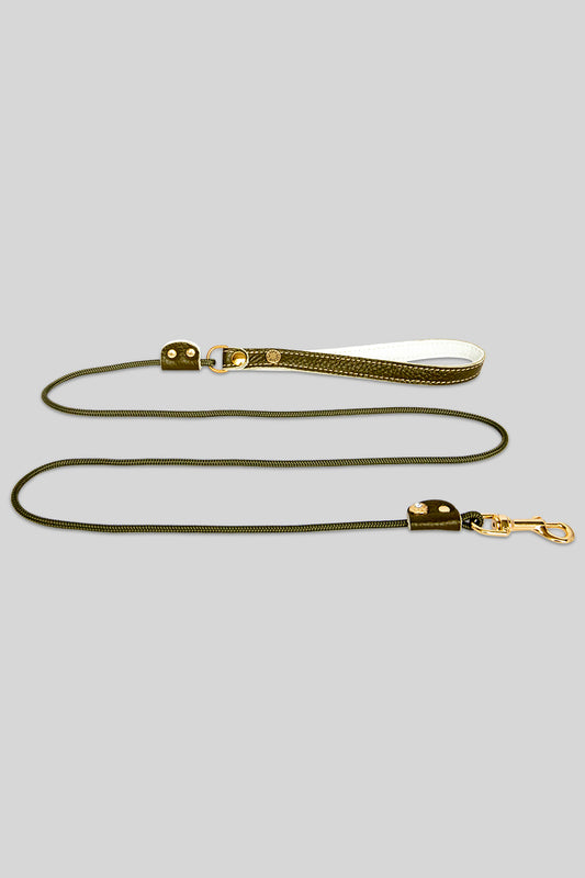 Diamante Leather and Rope Leash - Musk