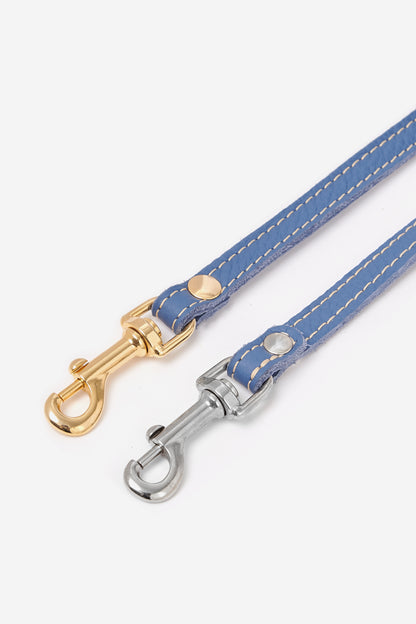 Leather Leash- Blue